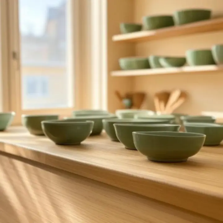 Stylizowane wnętrze kuchenne z akcesoriami Cookveera